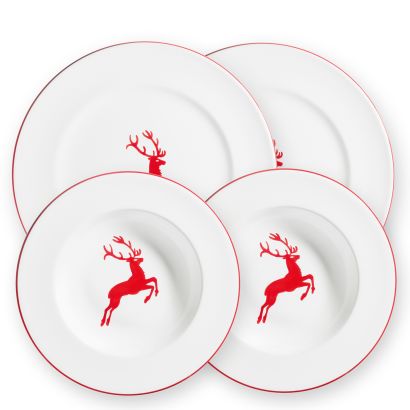 Dinerset voor twee – Hert robijnrood