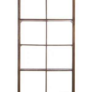 Light & Living Wandkast Sondrio Open Mangohout Mat Donkerbruin 95x190cm