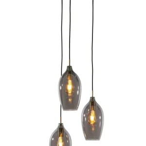Light & Living Hanglamp Lukaro Smoke