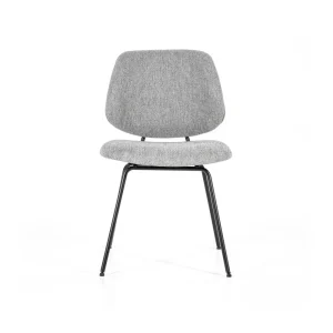 Stoel Lynn – stof & metaal grijs fletcher