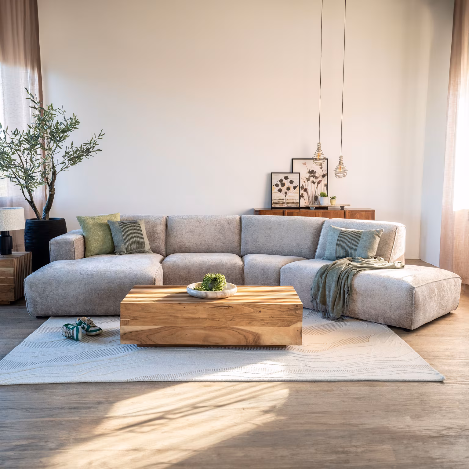 SEVN Loungebank Elise kleur beige - Afbeelding 2