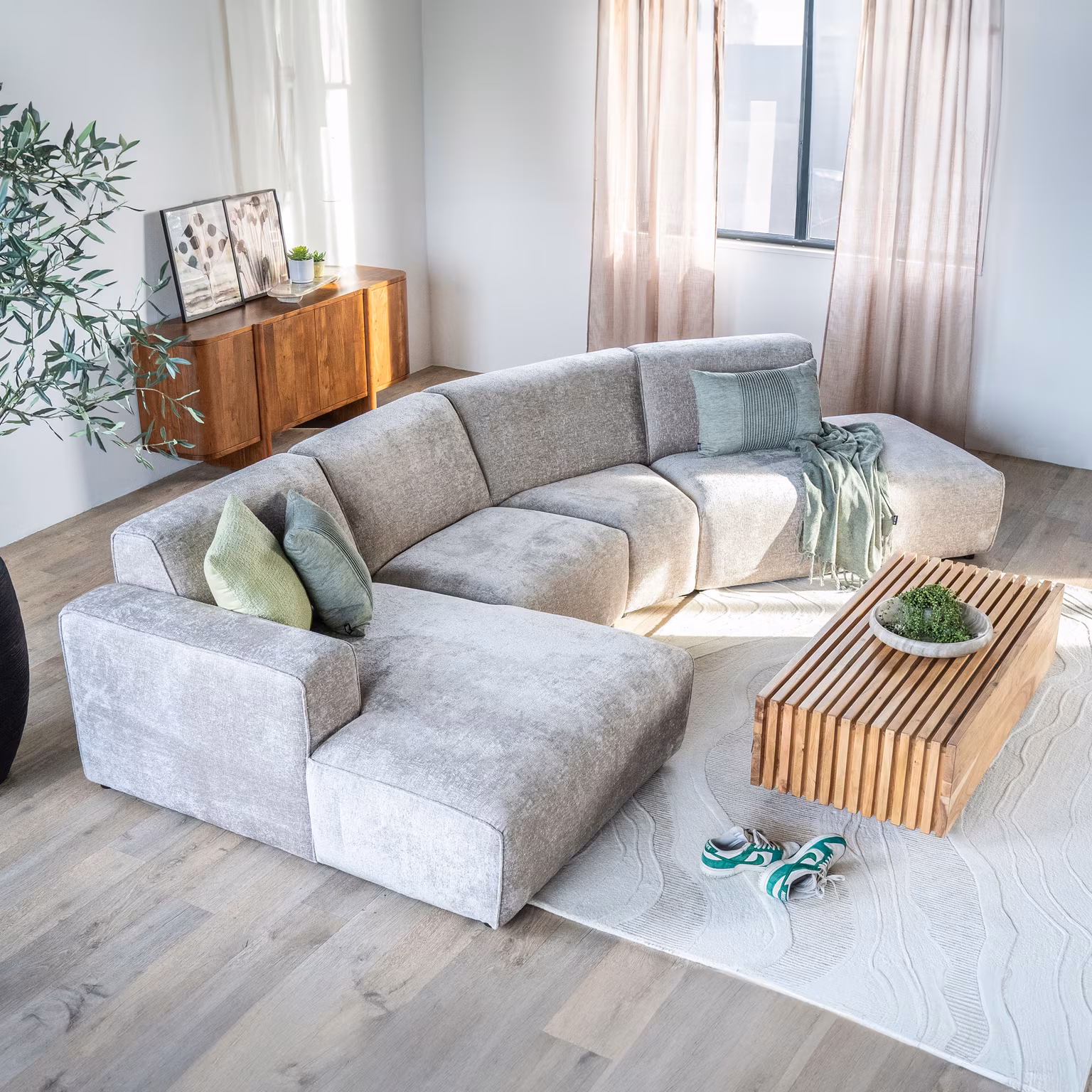 SEVN Loungebank Elise kleur beige - Afbeelding 3