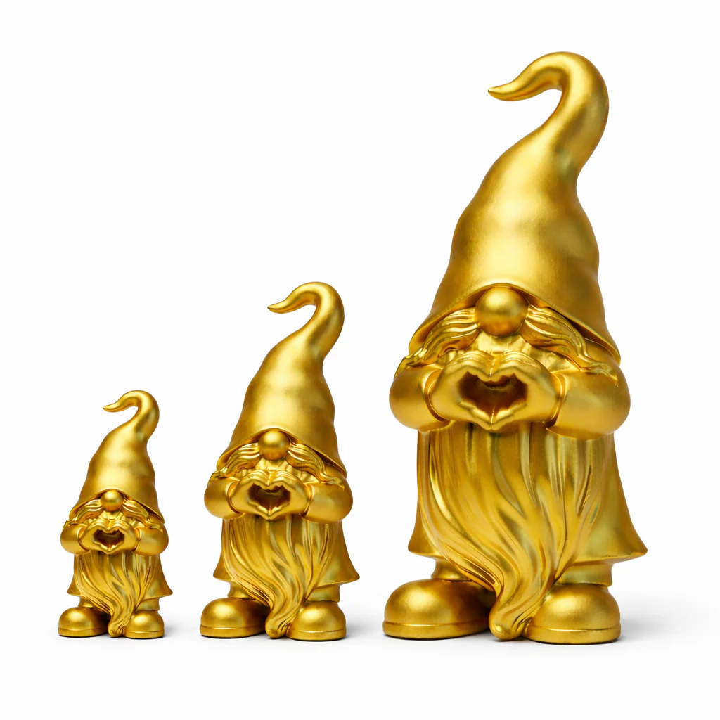 Gouden Paas kabouter/gnoom met Hart - Afbeelding 5