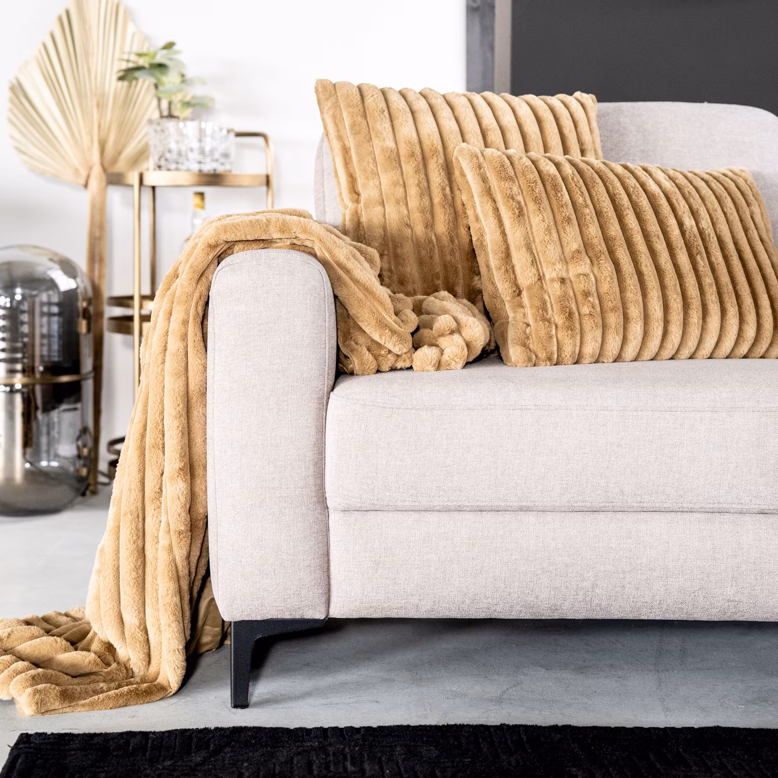 SEVN Hoekbank Felice kleur khaki - Afbeelding 5