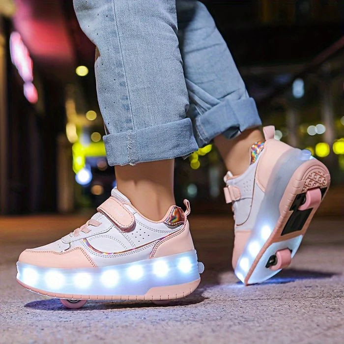 FlashRider™ | Sneakers met Uitschuifwielen en Lichtshow