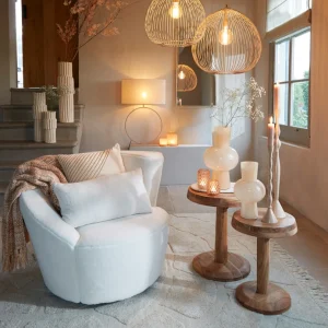 Light & Living Hanglamp Rilana Mat Beige Ø34cm