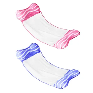 Set van 2 - Roze en Blauw - 4-in-1 Opblaasbare Waterhangmat
