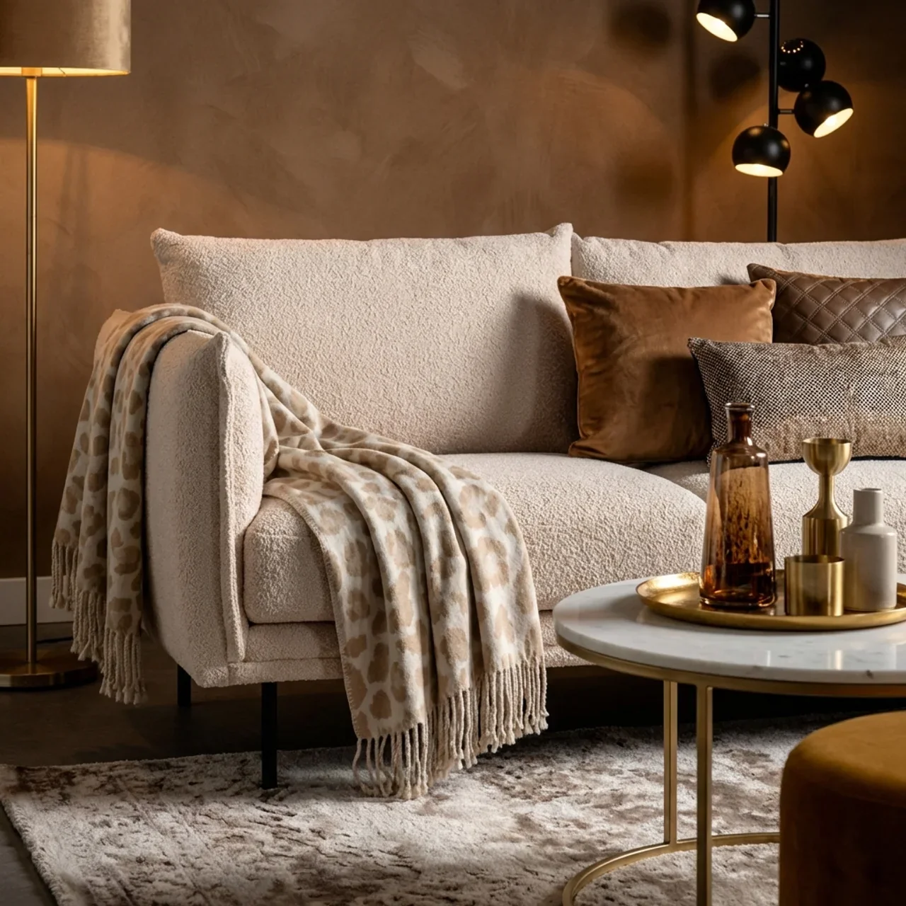 Plaid Panterprint Beige 140x180 cm – Zachte Fleece - Afbeelding 4