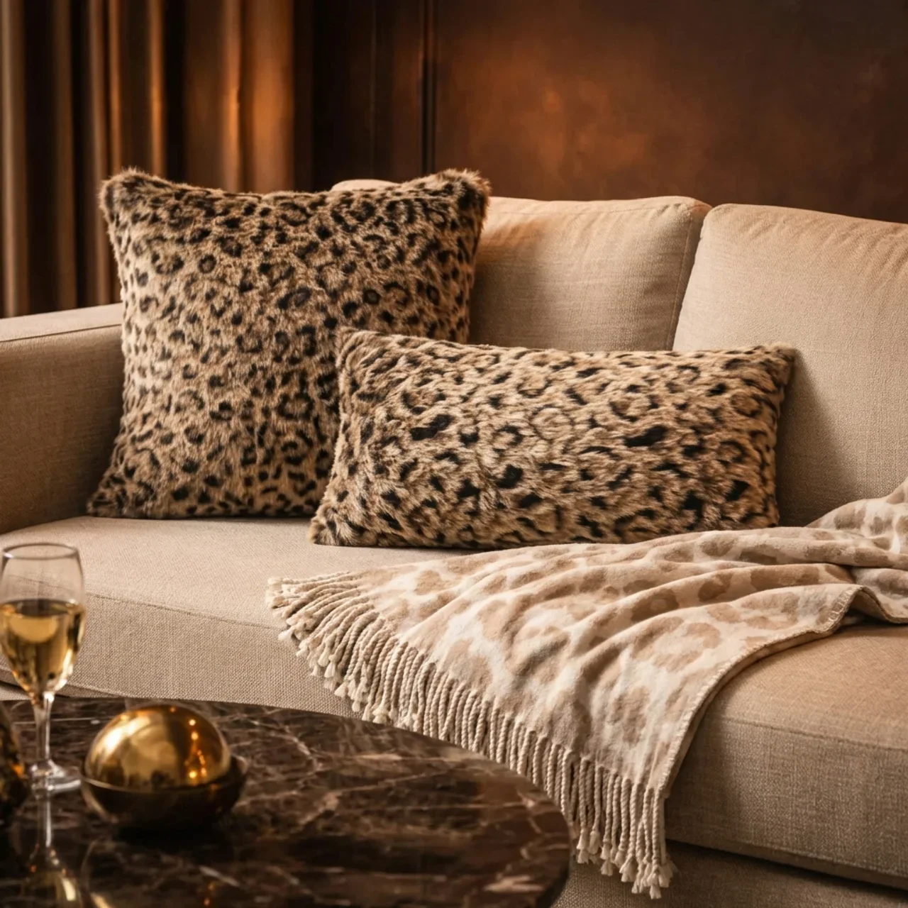 Plaid Panterprint Beige 140x180 cm – Zachte Fleece - Afbeelding 5