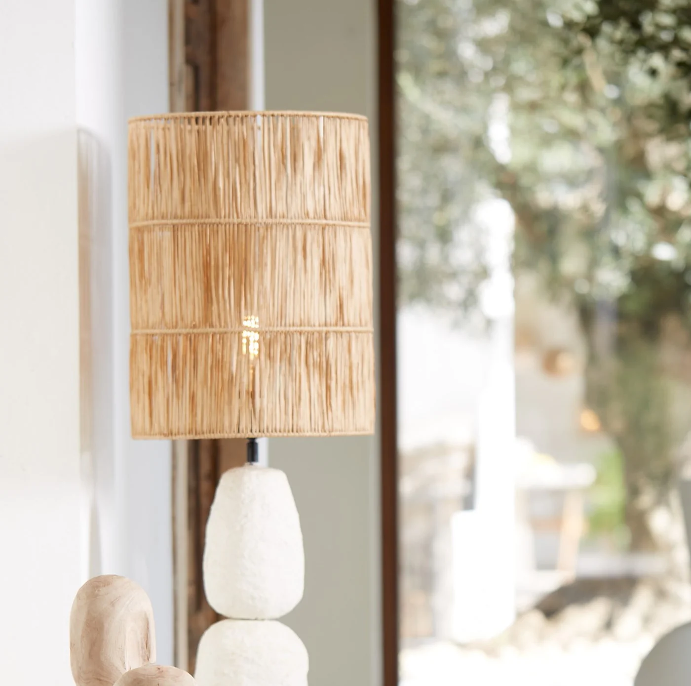 Light & Living Lampenkap Lanzano Raffia Naturel - Afbeelding 3