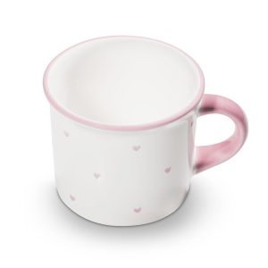 Koffiebeker – Hartjes roze – 0,24 ltr