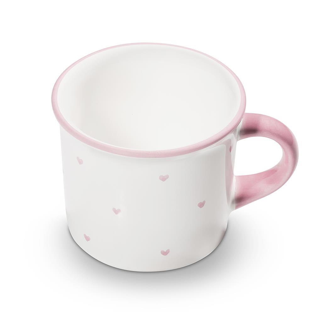 Koffiebeker – Hartjes roze – 0,24 ltr - Afbeelding 2