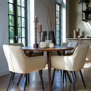 Light & Living Eettafel Quenza Acaciahout Donkerbruin Ø140cm