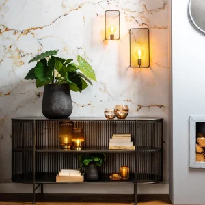 Light & Living Dressoir Open Yinthe Zwart 149cm