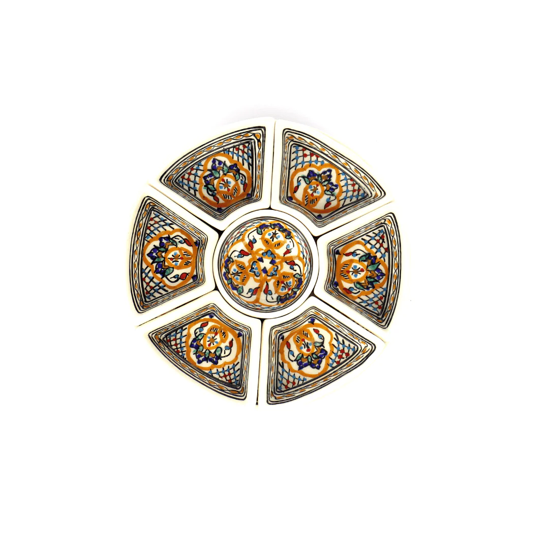 Tunesische Tapas Set Keramiek 8-delig – Handgemaakt & Fairtrade - Afbeelding 3