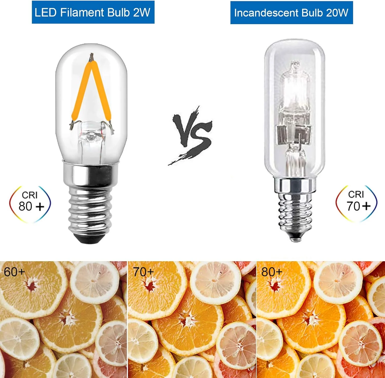 Koelkastlampen Set - E14 LED lamp 12–24V koud wit 6000K - 2W T22 buis – 2 stuks - Afbeelding 8