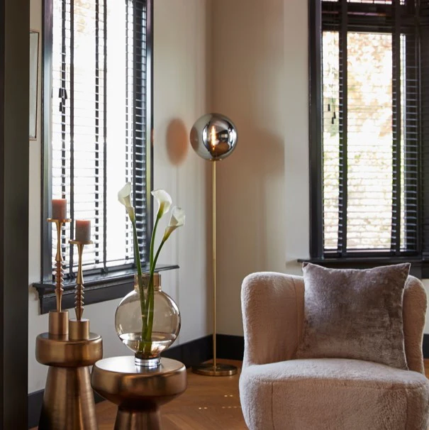 Light & Living Vloerlamp Medina Glas 160cm - Afbeelding 6