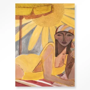 Sunflower Sun - Moderne Wanddecoratie | Artprint, Glass Art & Wandkleed