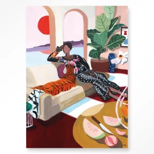 Tiger Queen - Moderne Wanddecoratie | Artprint, Glass Art & Wandkleed