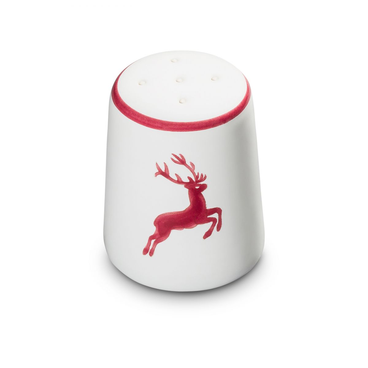Zoutstrooier – Hert robijnrood – 7 cm